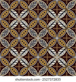 Beautiful and elegant vector traditional Javanese ethnic batik pattern template.