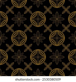 Beautiful and elegant vector traditional Javanese ethnic batik pattern template.
