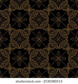 Modelo de padrão de batik étnico tradicional vetor bonito e elegante javanês.