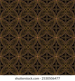 Modelo de padrão de batik étnico tradicional vetor bonito e elegante javanês.