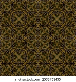 Hermoso y elegante Vector tradicional javanés étnico batik patrón de Plantilla.
