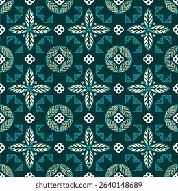 Beautiful and elegant vector traditional Javanese ethnic batik pattern template.