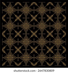 Beautiful and elegant vector traditional Javanese ethnic batik pattern template.