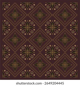 Beautiful and elegant vector traditional Javanese ethnic batik pattern template.