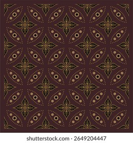 Beautiful and elegant vector traditional Javanese ethnic batik pattern template.