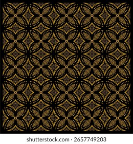 Modelo de padrão de batik étnico tradicional vetor bonito e elegante javanês.