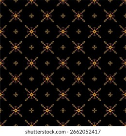 Modelo de padrão de batik étnico tradicional vetor bonito e elegante javanês.