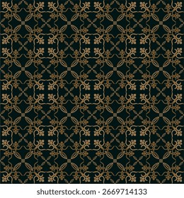 Hermoso y elegante Vector tradicional javanés étnico batik patrón de Plantilla.