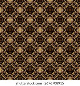 Modelo de padrão de batik étnico tradicional vetor bonito e elegante javanês.