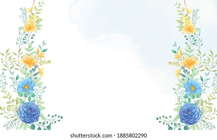 Beautiful and elegant watercolor flower background 