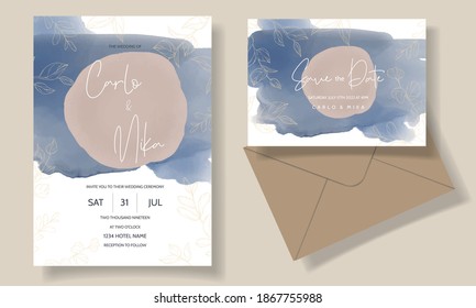 Beautiful and elegant wedding invitation floral