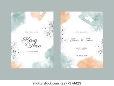 Beautiful and elegant wedding invitation template