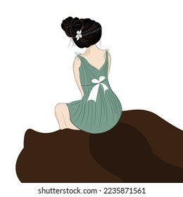 beautiful and elegant woman animation