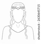 A beautiful elf queen with long hair 