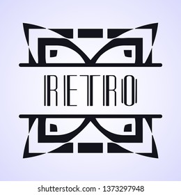 Beautiful emblem, badge for template logo in the modern art deco style for packaging of luxury products