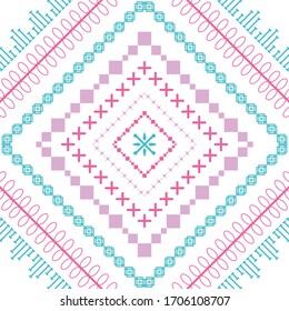 Bonito diseño bordado para la decoración del salón.
