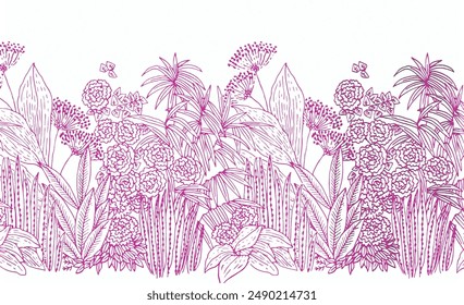 A beautiful embroidery lace border design, digital and textile print on fabric, Indian traditional artwork vector