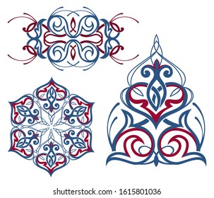 beautiful embroidery of oriental ornaments