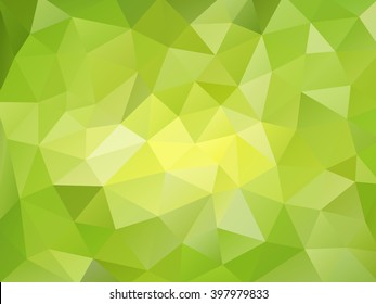 Beautiful Emerald Green Lime Abstract Mosaic Polygonal Background 