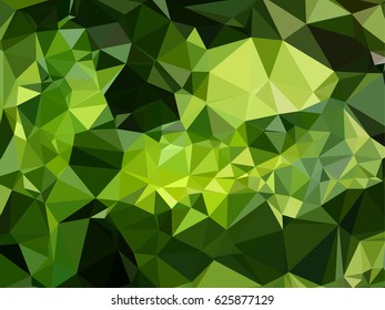 Beautiful emerald green lime abstract mosaic polygonal background