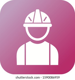 Beautiful Engineer Glyph Vector Icon
