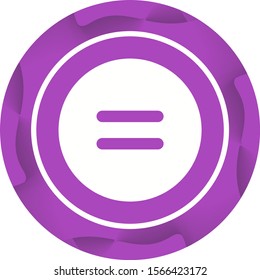 Beautiful Equal to Symbol Glyph Vector Icon