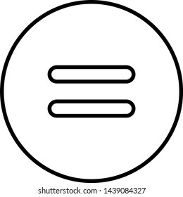 Beautiful Equal to symbol Line Black icon