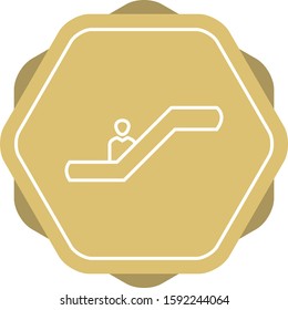 Beautiful escalator Line Vector Icon