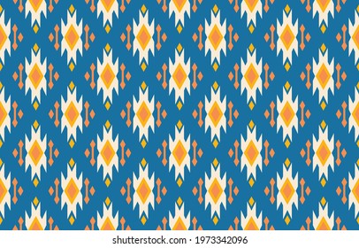 Beautiful ethnic abstract art. Seamless pattern in tribal, folk embroidery, Cute Mexican style. Aztec geometric art ornament print. Design for carpet, wallpaper, clothing, wrapping, fabric,cover.