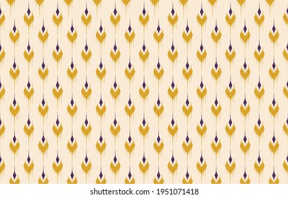 Beautiful Ethnic abstract ikat art. Seamless Kasuri pattern in tribal,folk embroidery,and Mexican style.Aztec geometric art ornament print.Design for carpet,wallpaper, clothing,wrapping,fabric,cover