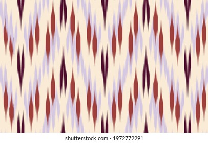 Beautiful ethnic abstract ikat art. Seamless pattern in tribal, folk embroidery, Cute Mexican style. Aztec geometric art ornament print. Design for carpet, wallpaper, clothing, wrapping, fabric,cover.