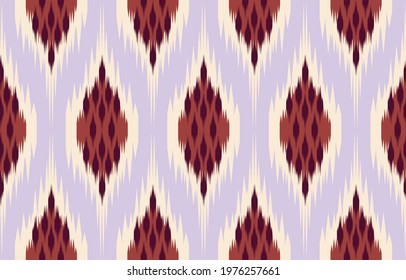 Beautiful ethnic abstract ikat art. Seamless pattern in tribal, folk embroidery, Cute Mexican style. Aztec geometric art ornament print. Design for carpet, wallpaper, clothing, wrapping, fabric,cover.