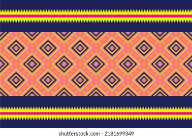 Beautiful Ethnic abstract ikat art. Colorful  pattern in tribal, folk embroidery, and Mexican style.Aztec geometric art ornament print.Design for carpet, wallpaper, clothing, wrapping,fabric,cover,