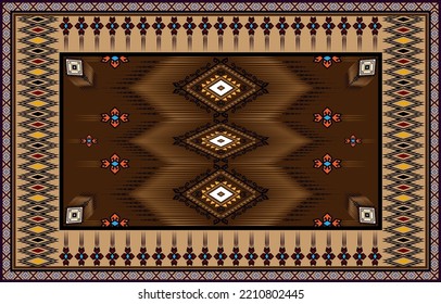 Beautiful Ethnic abstract ikat art. Seamless pattern in tribal, 
folk embroidery, and Mexican style.Aztec geometric art ornament print.
Design for carpet, wallpaper, clothing, wrapping, fabric, cover
