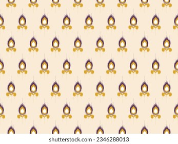 Beautiful Ethnic abstract ikat art. Seamless Kasuri pattern in tribal,folk embroidery,geometric art ornament print.Design for fabric, clothing, carpet, wallpaper, wrapping, cover