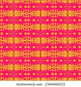 Beautiful Ethnic abstract ikat art. Seamless Kasuri pattern in tribal,folk embroidery,and Mexican style. Ink textured japanese background. Ethnic fabric vector. Bohemian fashion.