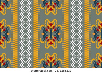 Beautiful Ethnic abstract ikat art. Seamless Kasuri pattern in tribal,folk embroidery,and Mexican style.Aztec geometric art ornament print.Design for carpet,wallpaper, clothing,wrapping,fabric,cover