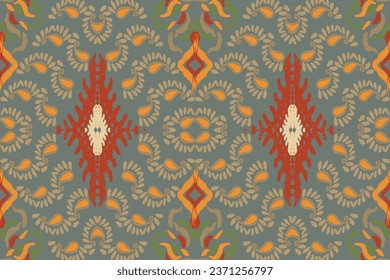 Beautiful Ethnic abstract ikat art. Seamless Kasuri pattern in tribal,folk embroidery,and Mexican style.Aztec geometric art ornament print.Design for carpet,wallpaper, clothing,wrapping,fabric,cover