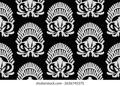 Beautiful Ethnic abstract ikat art. Seamless pattern in tribal,folk embroidery,and Mexican style.Aztec geometric art ornament print.Design for carpet,wallpaper, clothing,wrapping,fabric,cover