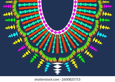 Beautiful ethnic collar pattern on background.fineart bead embroidery design,unisex necklace modern style