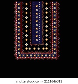 beautiful ethnic embroidery pattern for textile industry.
