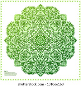 Beautiful ethnic green ornament