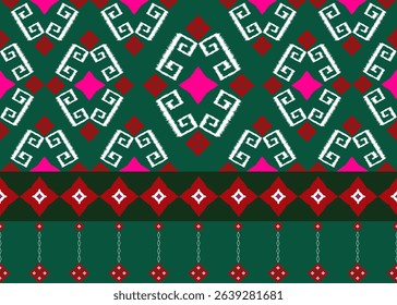 Beautiful Ethnic  ikat art. tribal Seamless pattern, Aztec geometric ornament print,Design for carpet, wallpaper, clothing, wrapping,fabric,cover, 