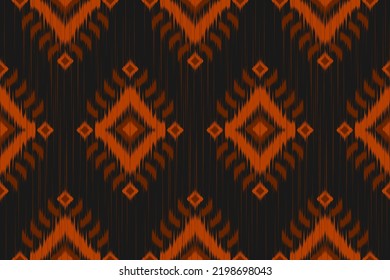 Beautiful ethnic ikat background. Seamless pattern in tribal. American Mexican style. Design for wallpaper, illustration, fabric, clothing, carpet, textile, batik, embroidery.