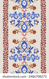 Beautiful Ethnic insect ikat art. Seamless Kasuri pattern in tribal, folk embroidery, Aztec ethnic geometric art ornament print. Design for carpet, wallpaper, clothing, wrapping, fabric,cover. Design