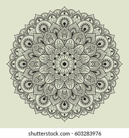 Beautiful ethnic mandala with a floral pattern