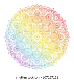 Beautiful ethnic mandala with a floral pattern