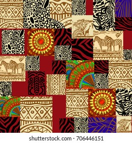 Beautiful ethnic ornament. African pattern.