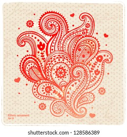 Beautiful ethnic paisley ornament