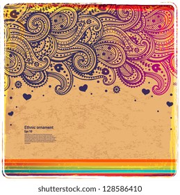 Beautiful ethnic paisley ornament